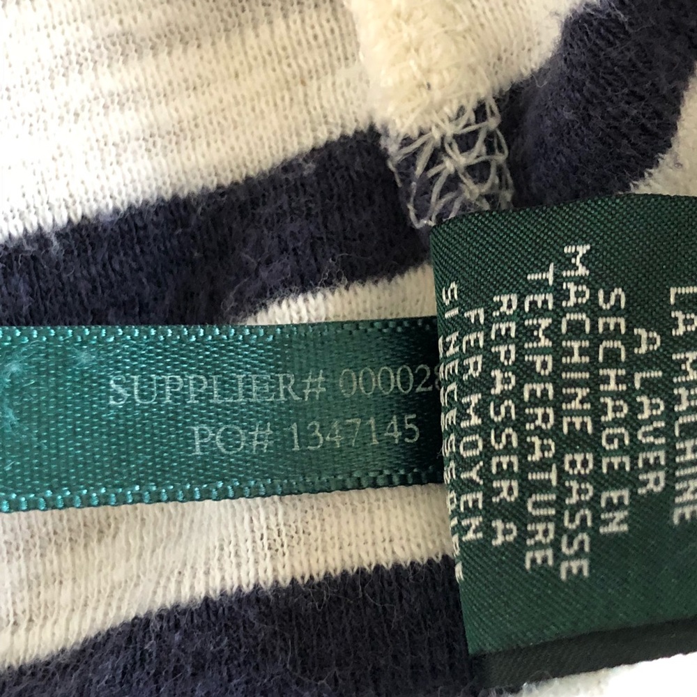 Ralph Lauren Jean Co Zip Shoulder 3/4 Sleeve Top - Picture 6 of 8